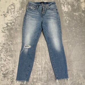 Lucky Brand Womens Jeans Size 6 28 Ankle Distressed Button‎ Fly Light Wash
